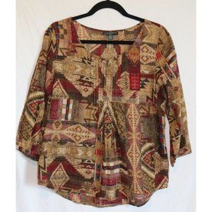 LRL Lauren Jean Co. Women's Paisley Blouse